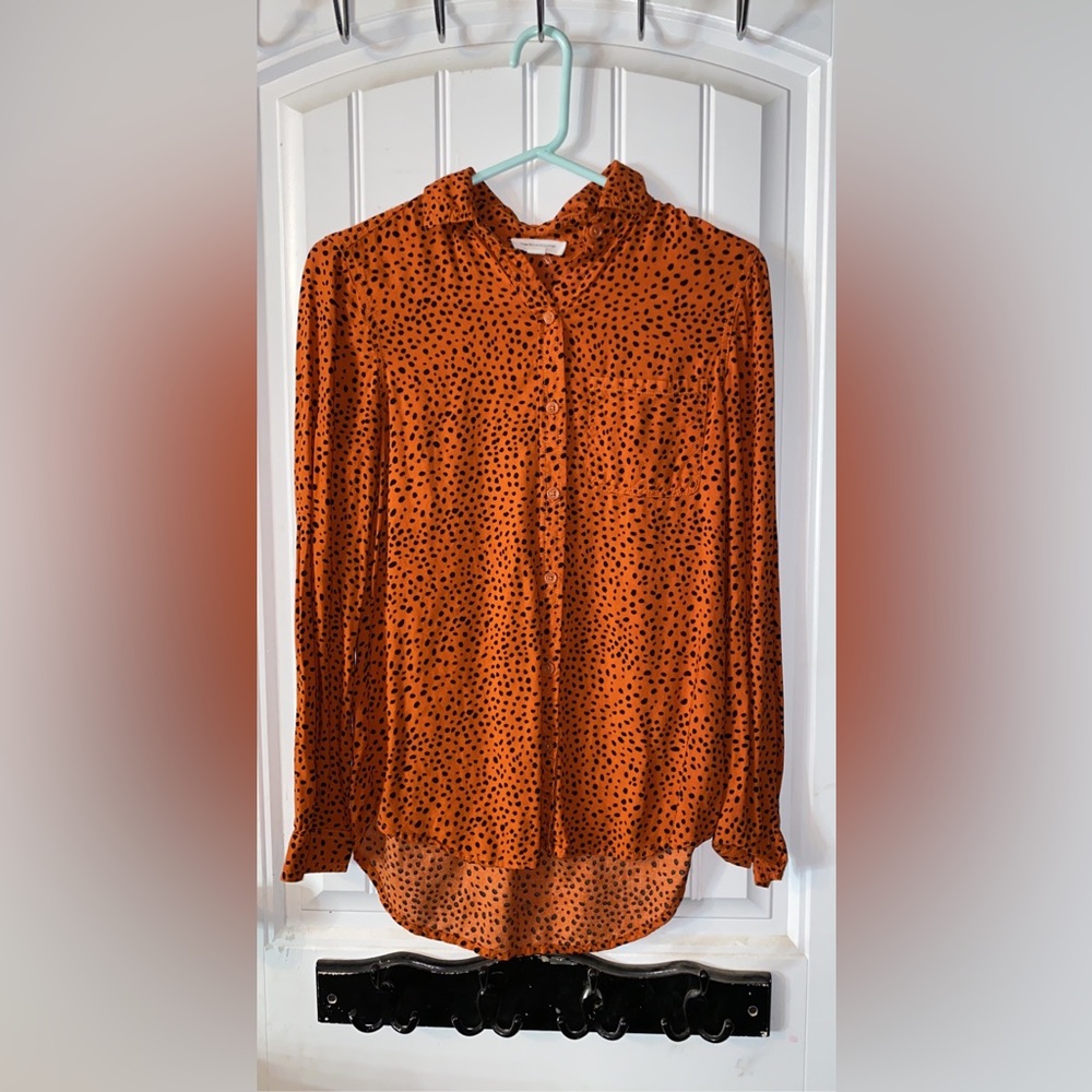 Orange and black Dalmatian print long sleeve